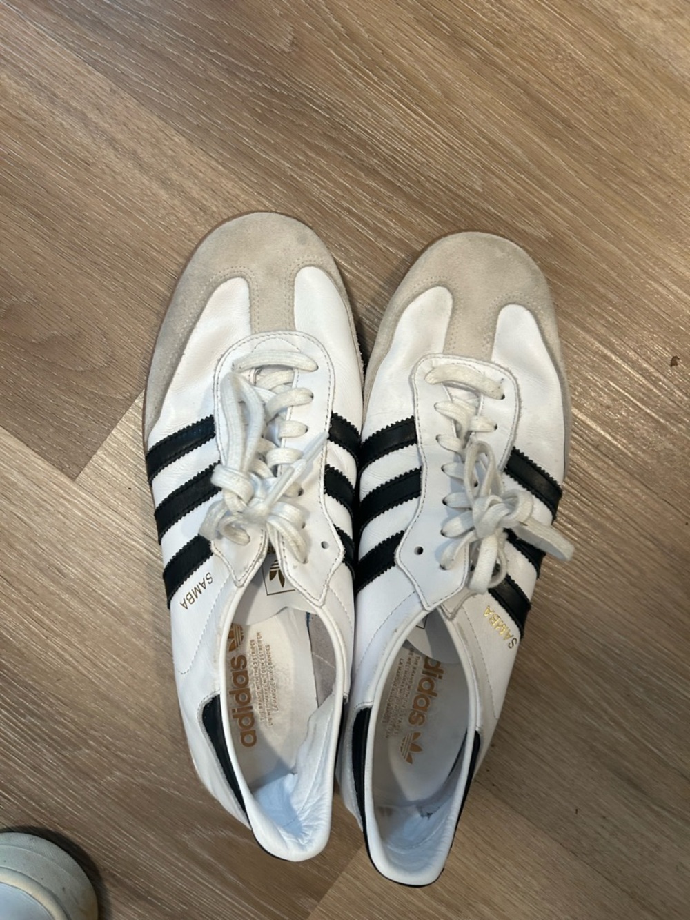 adidas White Black Samba Retro Sneakers